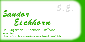 sandor eichhorn business card